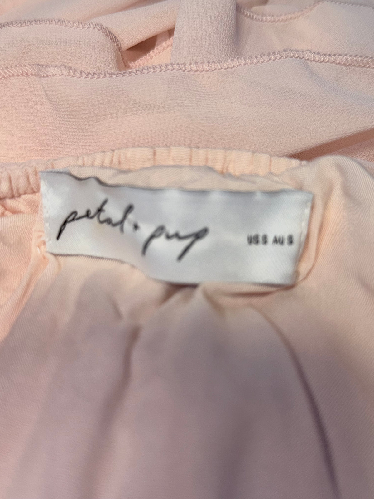 Petal + Pup Blush Pink Tiered Ruffle Halter Dress – Size S -Never Worn
